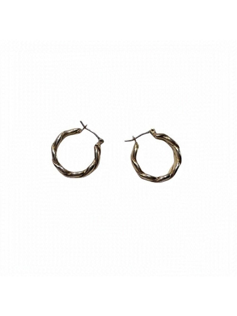 GOLD Twist Hoop Earrings.